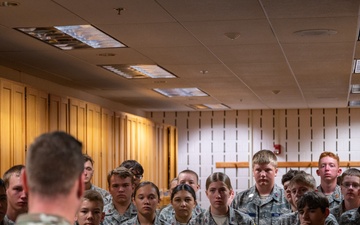 Civil Air Patrol cadets visit the 122nd Fighter Wing