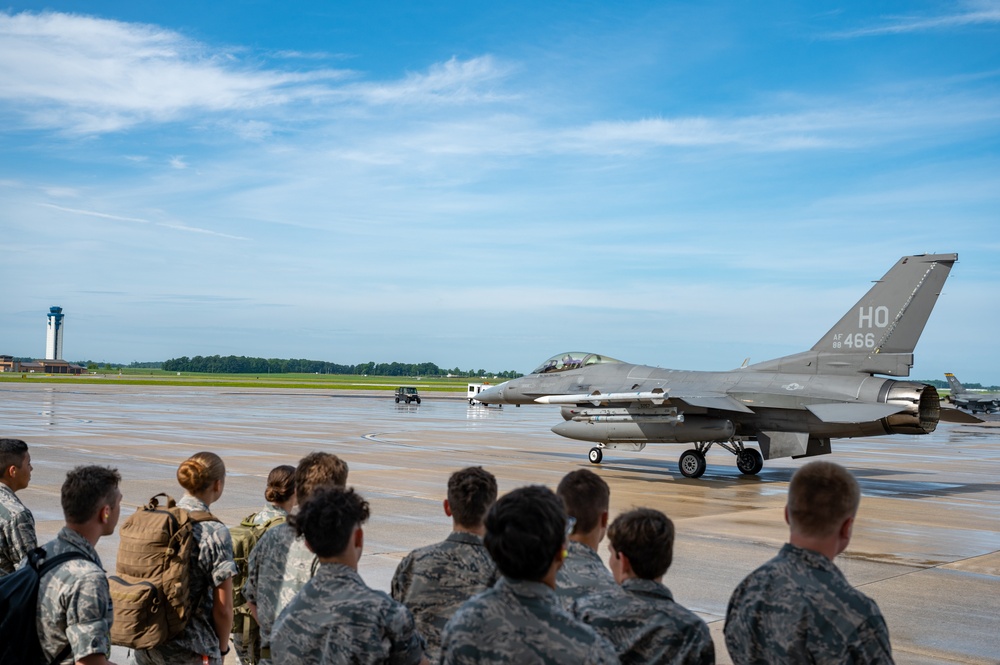 Civil Air Patrol cadets visit the 122nd Fighter Wing
