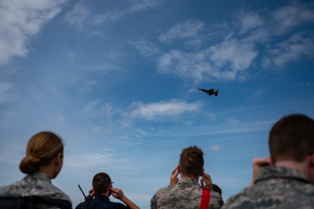Civil Air Patrol cadets visit the 122nd Fighter Wing