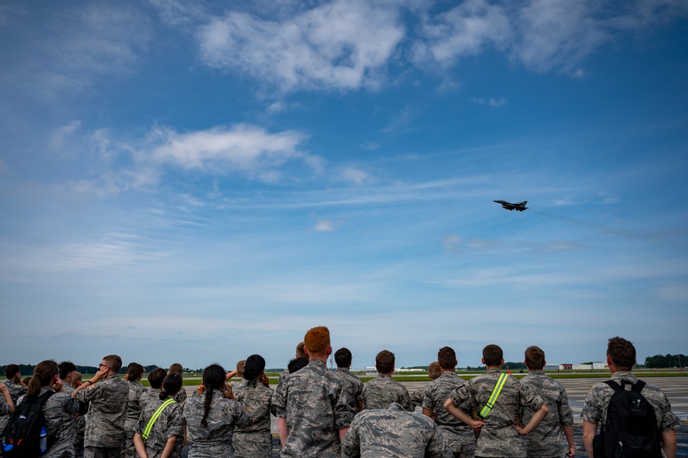 Civil Air Patrol cadets visit the 122nd Fighter Wing