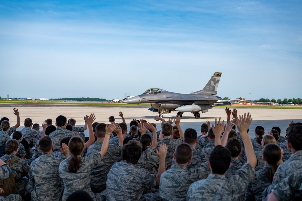 Civil Air Patrol cadets visit the 122nd Fighter Wing