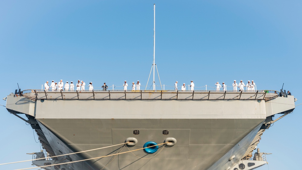 USS Gerald R. Ford Departs Naval Station Norfolk for Scheduled Deployment