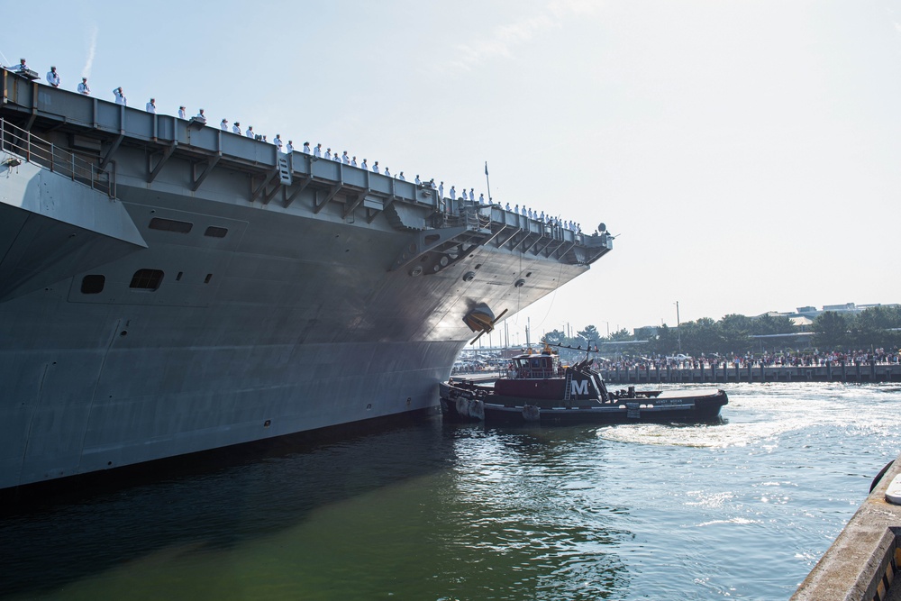 USS Gerald R. Ford (CVN 78) Departs Naval Station Norfolk
