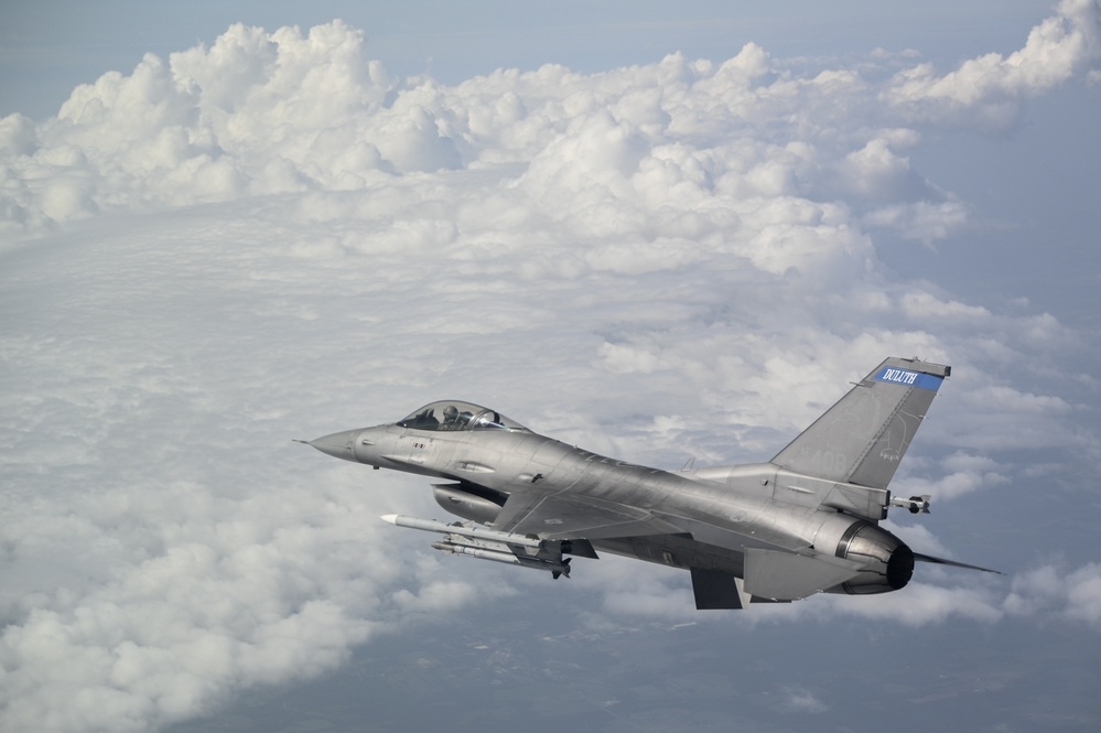 F-16 in the Clouds
