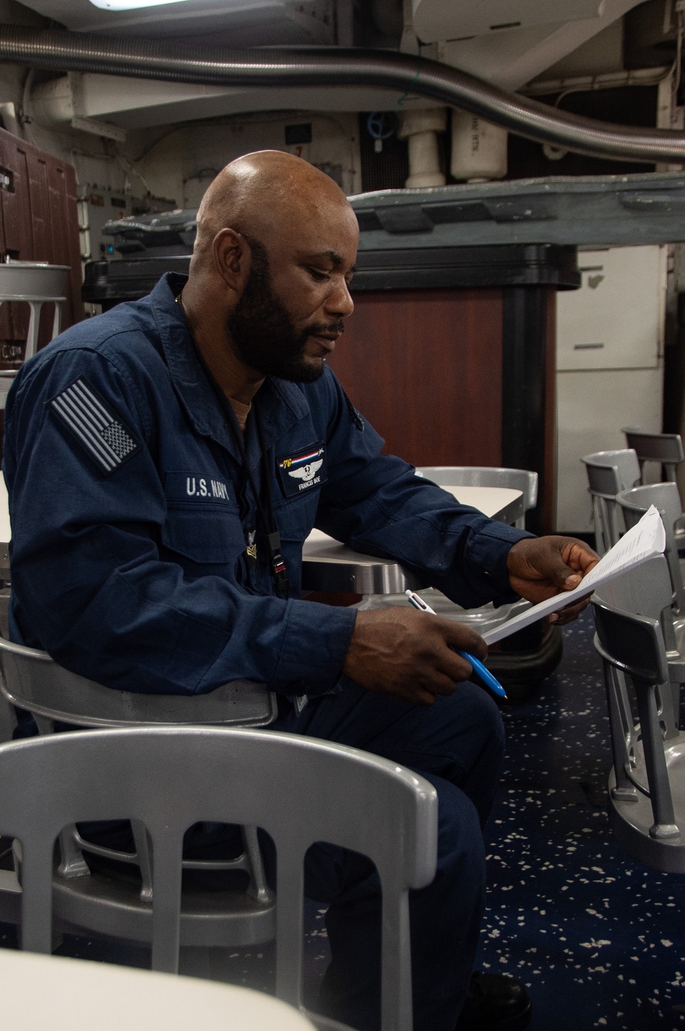 Ronald Reagan Sailor Takes TCCC Exam