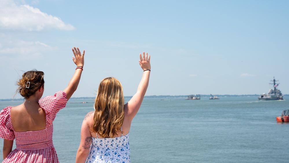 USS Bainbridge Departs Naval Station Norfolk for Deployment