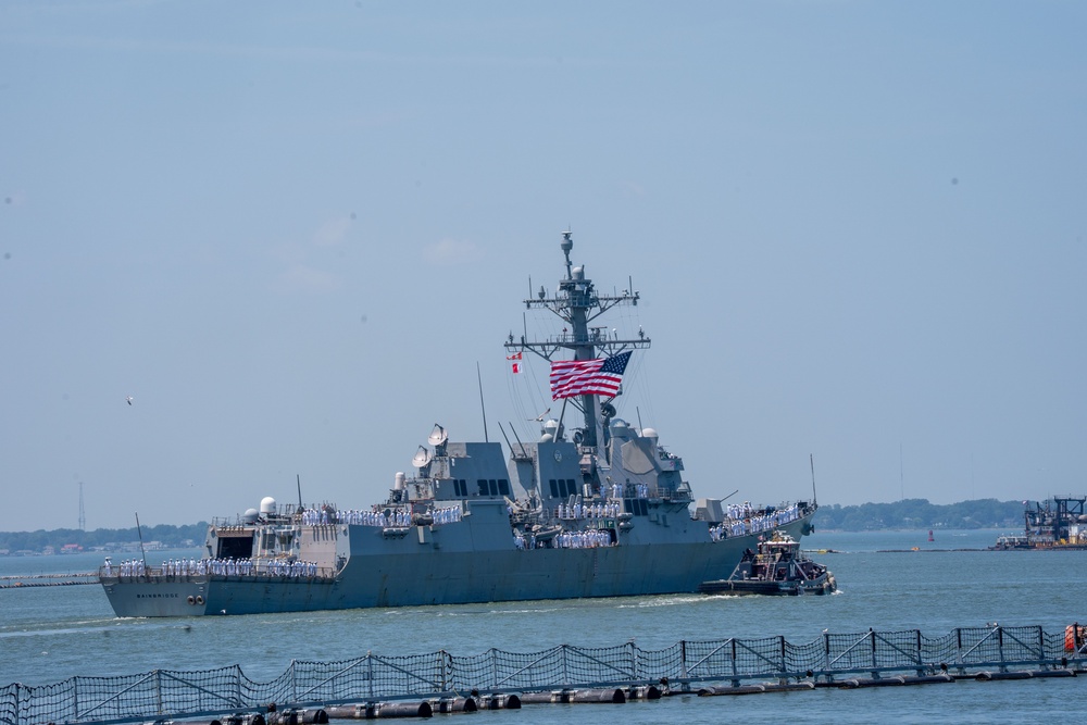 USS Bainbridge (DDG 96) Departs Naval Station Norfolk