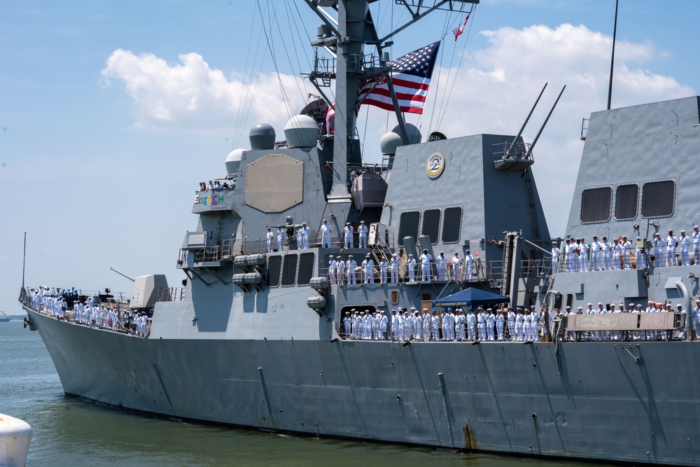 USS Bainbridge (DDG 96) Departs Naval Station Norfolk