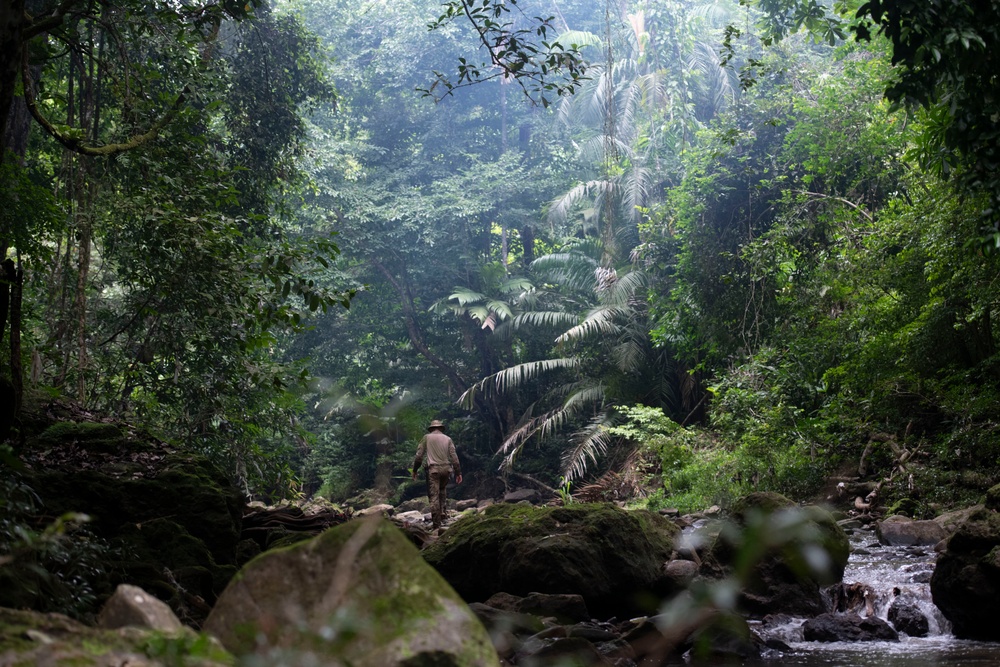 U.S. Marines and SENAN learn jungle survival from Panamanian Commandos