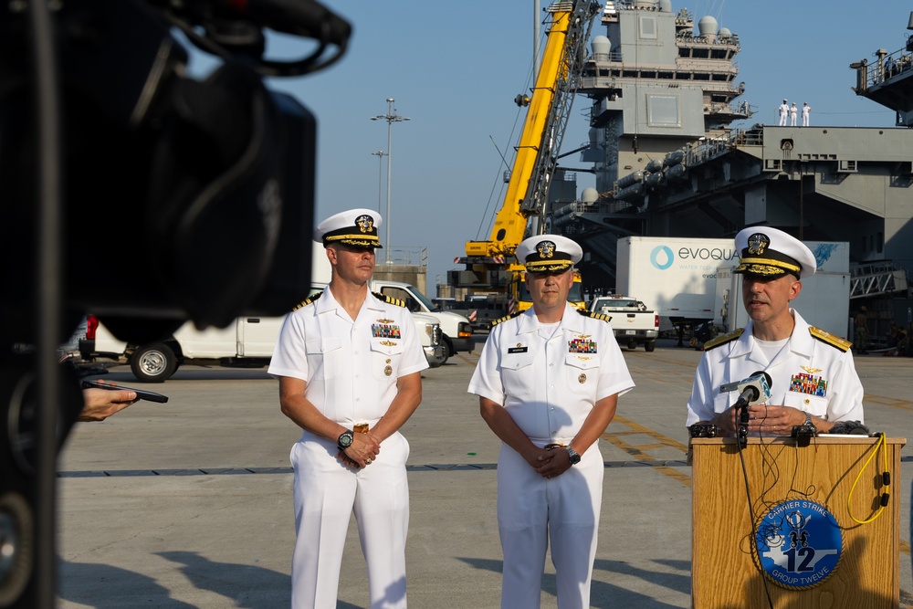USS Gerald R. Ford Pre-Deployment Press conference