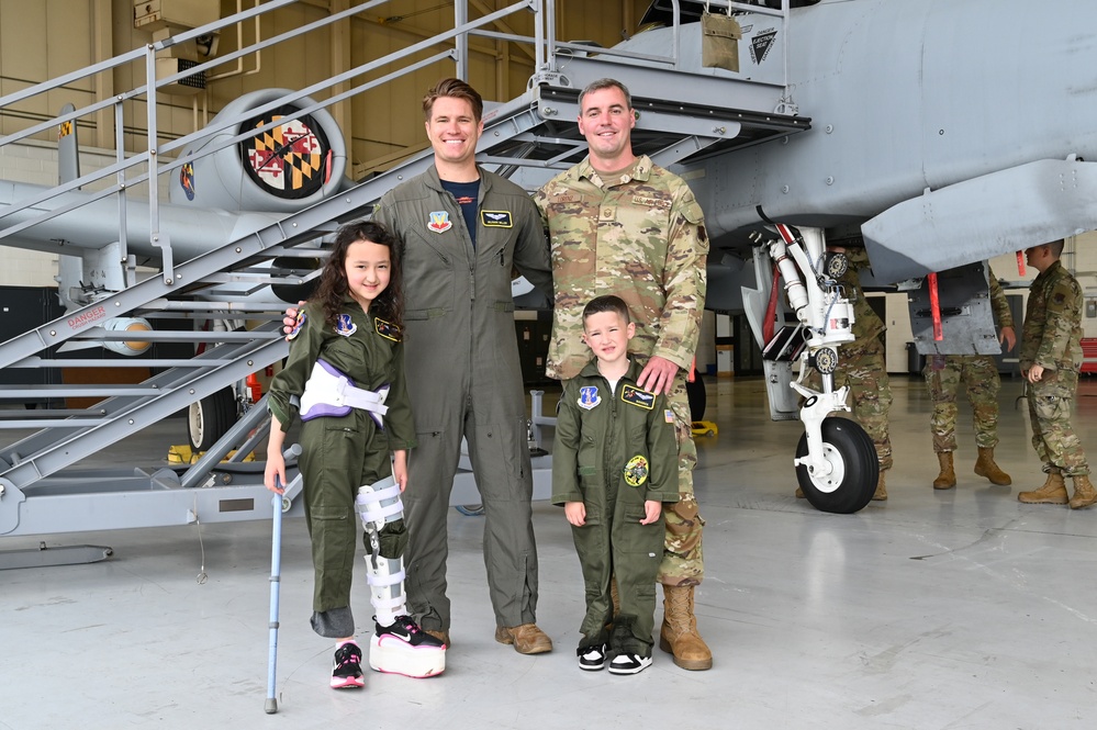 Wings of Hope: A Special Pilot Experience for Two Young Cancer Fighters at the 175th Wing