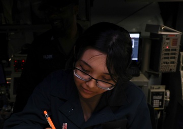 USS Bainbridge Conducts Naval Ship Firing Support Scenario