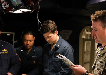 USS Bainbridge Conducts Naval Ship Firing Support Scenario