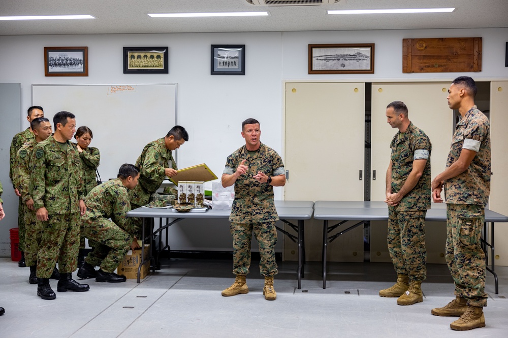 U.S. Marine Corps Sgt. Maj. Rivera Receives Letter of Appreciation from Japan Ground Self-Defense Force Service Members
