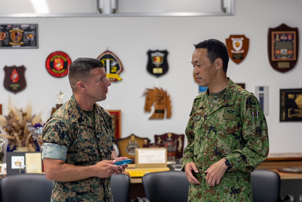 U.S. Marine Corps Sgt. Maj. Rivera Receives Letter of Appreciation from Japan Ground Self-Defense Force Service Members
