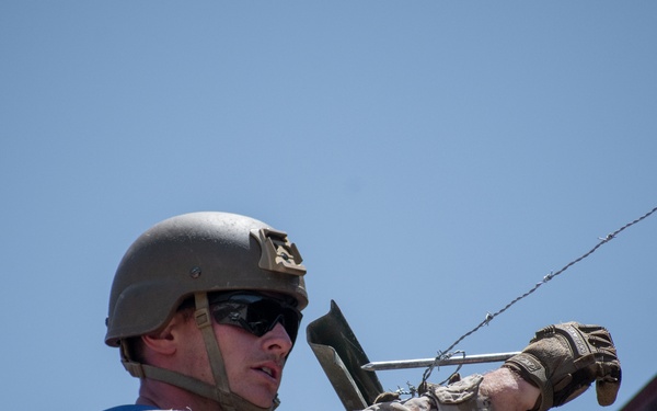 U.S. Marines reinforce southern border barrier at Tecate
