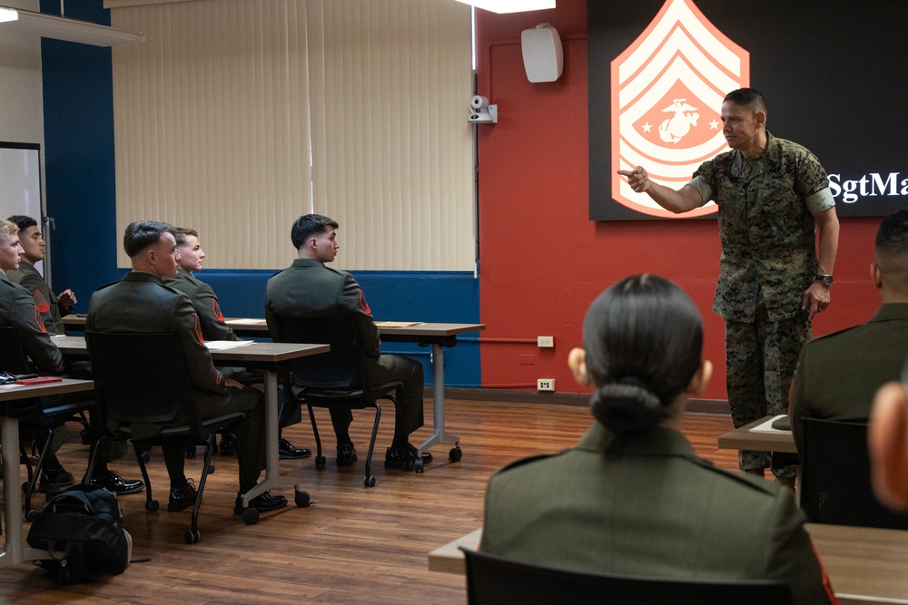 20th Sergeant Major of the Marine Corps Sgt. Maj. Carlos A. Ruiz Visits MCBH