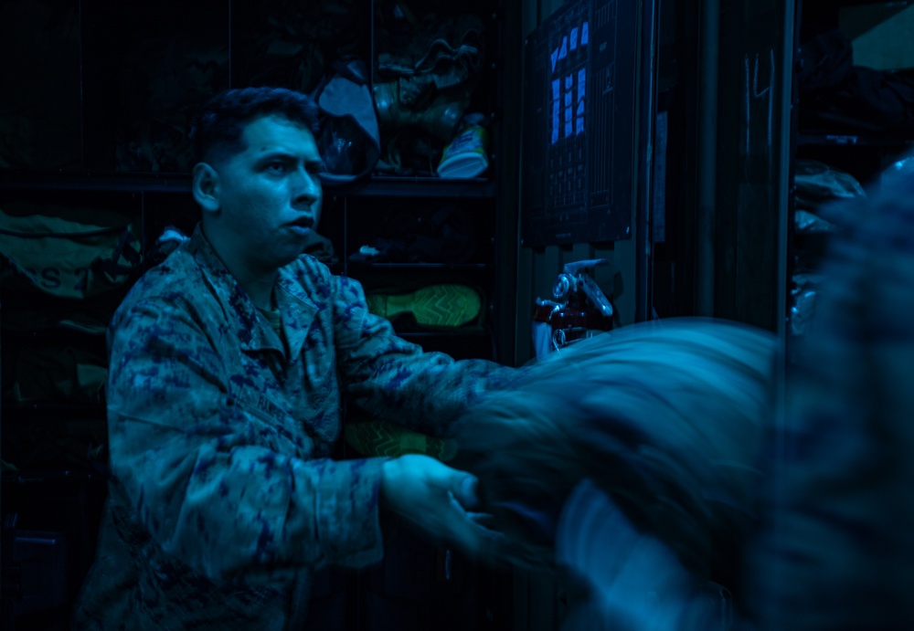 31st Marine Expeditionary Unit Conducts Chemical Response Element Exercise aboard USS America (LHA 6)