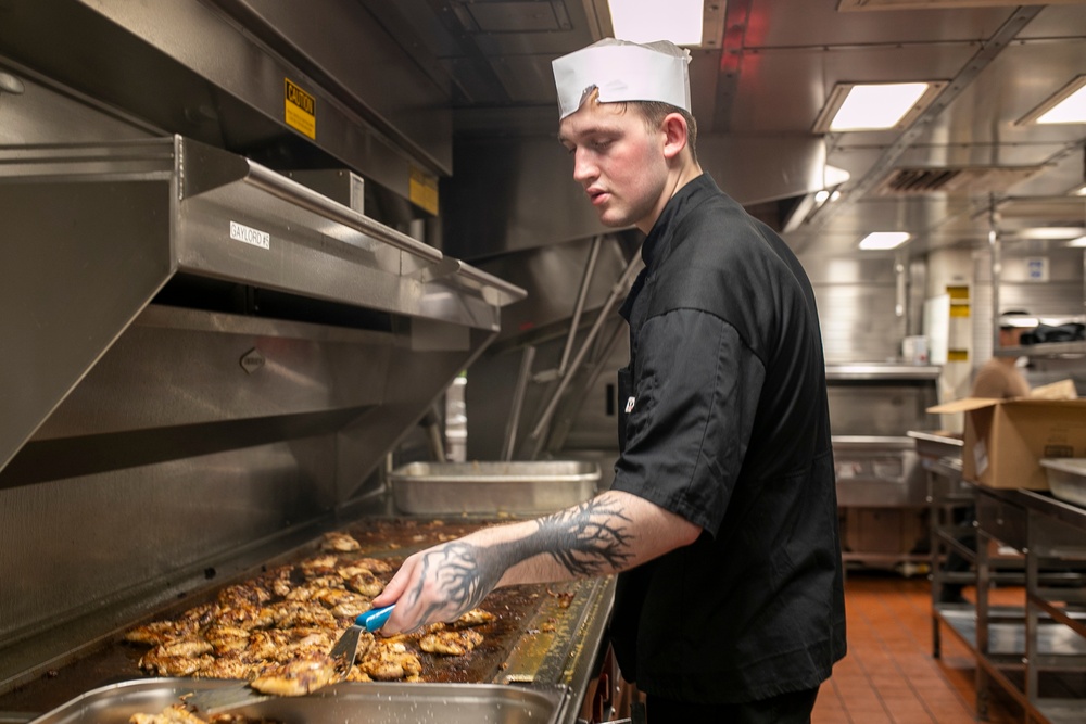 USS Tripoli’s Culinary Specialists Serve Brunch