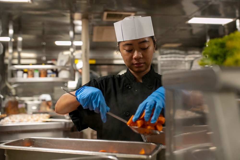 USS Tripoli’s Culinary Specialists Serve Brunch