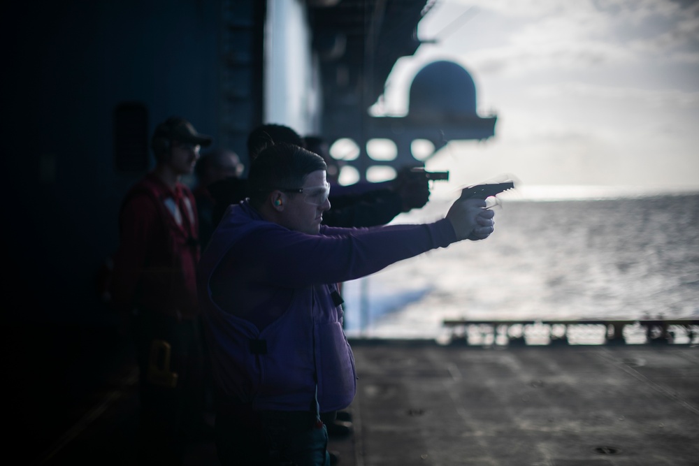 Gun Shoot Aboard USS Tripoli