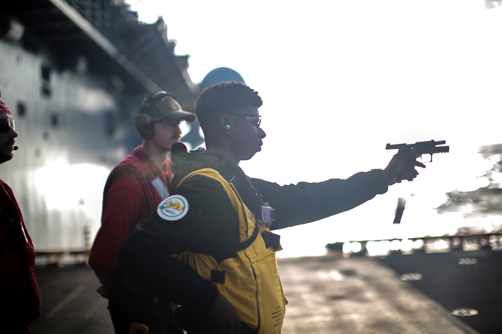 Gun Shoot Aboard USS Tripoli
