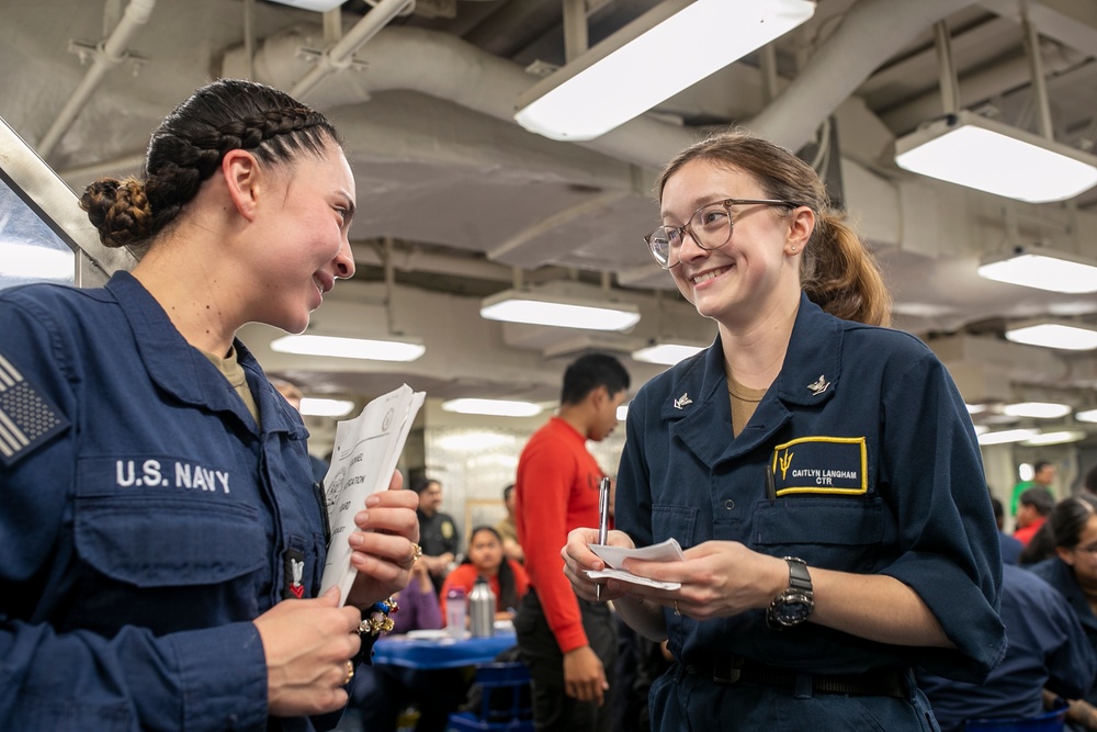 USS Tripoli MWR and the SCPOA Host Bingo and Ice Cream Social