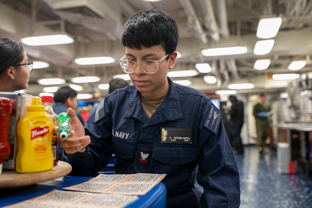 USS Tripoli MWR and the SCPOA Host Bingo and Ice Cream Social
