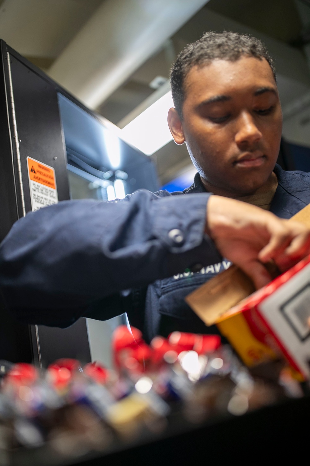 USS Tripoli’s Retail Specialist Stock Vending Machines