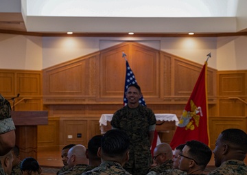 20th Sergeant Major of the Marine Corps Sgt. Maj. Carlos A. Ruiz Speaks to Senior Enlisted