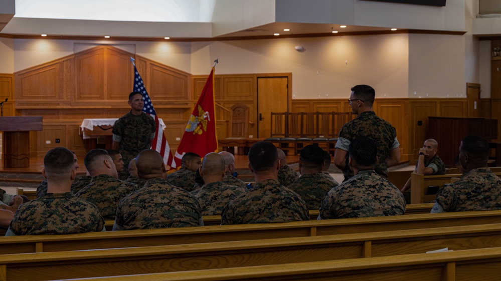 20th Sergeant Major of the Marine Corps Sgt. Maj. Carlos A. Ruiz Speaks to Senior Enlisted