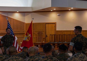 20th Sergeant Major of the Marine Corps Sgt. Maj. Carlos A. Ruiz Speaks to Senior Enlisted