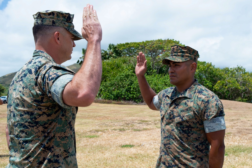 Gunnery Sergeant Froylan Ceja Frocked to First Sergeant