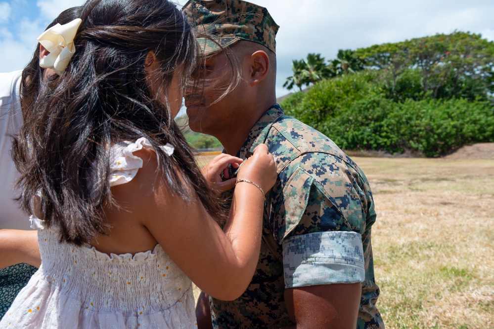 Gunnery Sergeant Froylan Ceja Frocked to First Sergeant