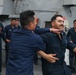 Sailors aboard the USS John Finn conduct a security reaction force class in Sagami Wan