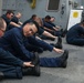 Sailors aboard the USS John Finn conduct a security reaction force class in Sagami Wan