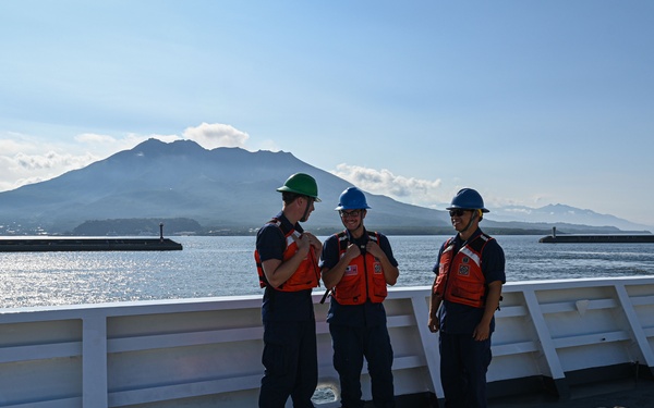 USCG Cutter Stratton (WMSL 752) conducts trilateral engagements with Japan Coast Guard and Philippine Coast Guard in Kagoshima, Japan