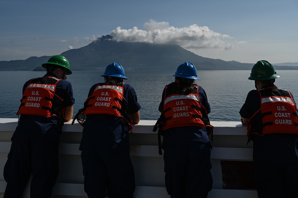 USCG Cutter Stratton (WMSL 752) conducts trilateral engagements with Japan Coast Guard and Philippine Coast Guard in Kagoshima, Japan