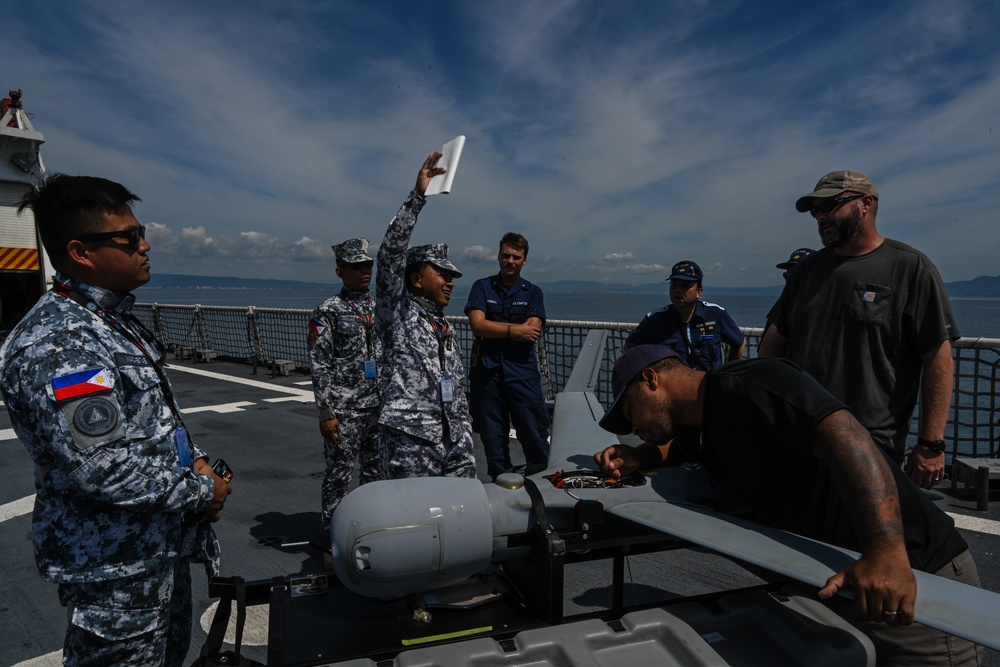 USCG Cutter Stratton (WMSL 752) conducts trilateral engagements with Japan Coast Guard and Philippine Coast Guard in Kagoshima, Japan