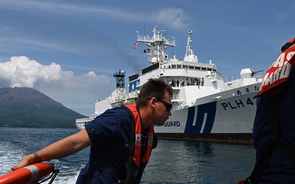 USCG Cutter Stratton (WMSL 752) conducts trilateral engagements with Japan Coast Guard and Philippine Coast Guard in Kagoshima, Japan,