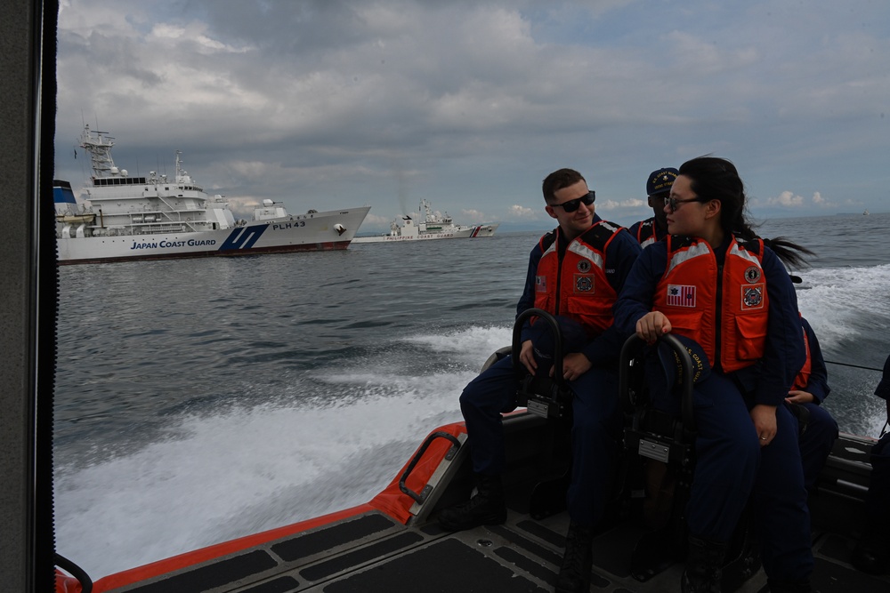 USCG Cutter Stratton (WMSL 752) conducts trilateral engagements with Japan Coast Guard and Philippine Coast Guard in Kagoshima, Japan