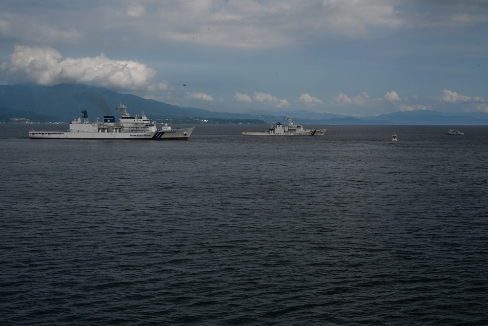 USCG Cutter Stratton (WMSL 752) conducts trilateral engagements with Japan Coast Guard and Philippine Coast Guard in Kagoshima, Japan