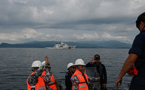 USCG Cutter Stratton (WMSL 752) conducts trilateral engagements with Japan Coast Guard and Philippine Coast Guard in Kagoshima, Japan