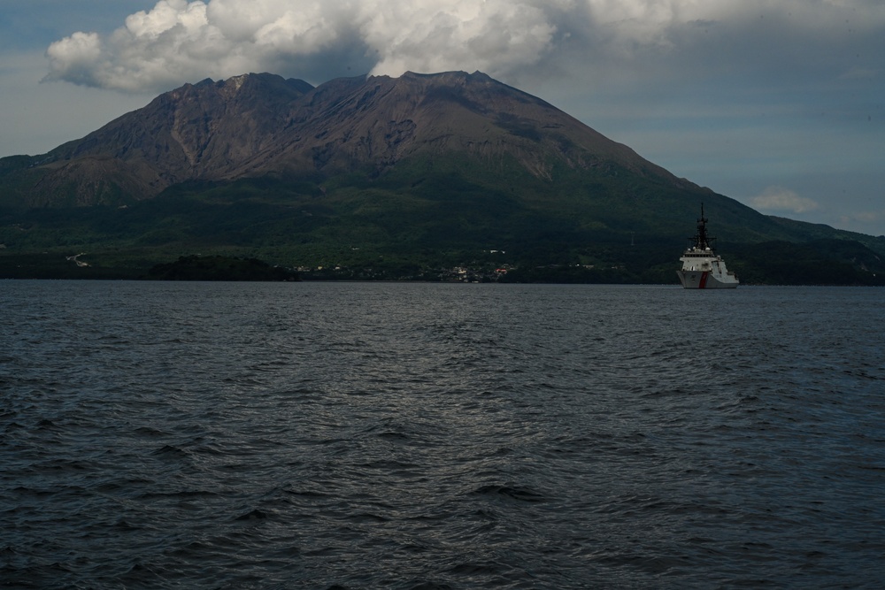 USCG Cutter Stratton (WMSL 752) conducts trilateral engagements with Japan Coast Guard and Philippine Coast Guard in Kagoshima, Japan