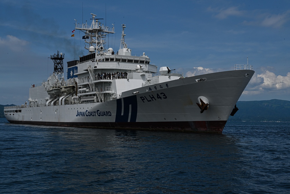 USCG Cutter Stratton (WMSL 752) conducts trilateral engagements with Japan Coast Guard and Philippine Coast Guard in Kagoshima, Japan