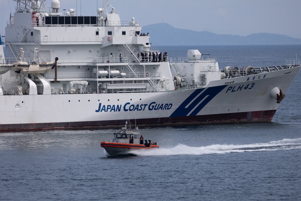 USCG Cutter Stratton (WMSL 752) conducts trilateral engagements with Japan Coast Guard and Philippine Coast Guard in Kagoshima, Japan