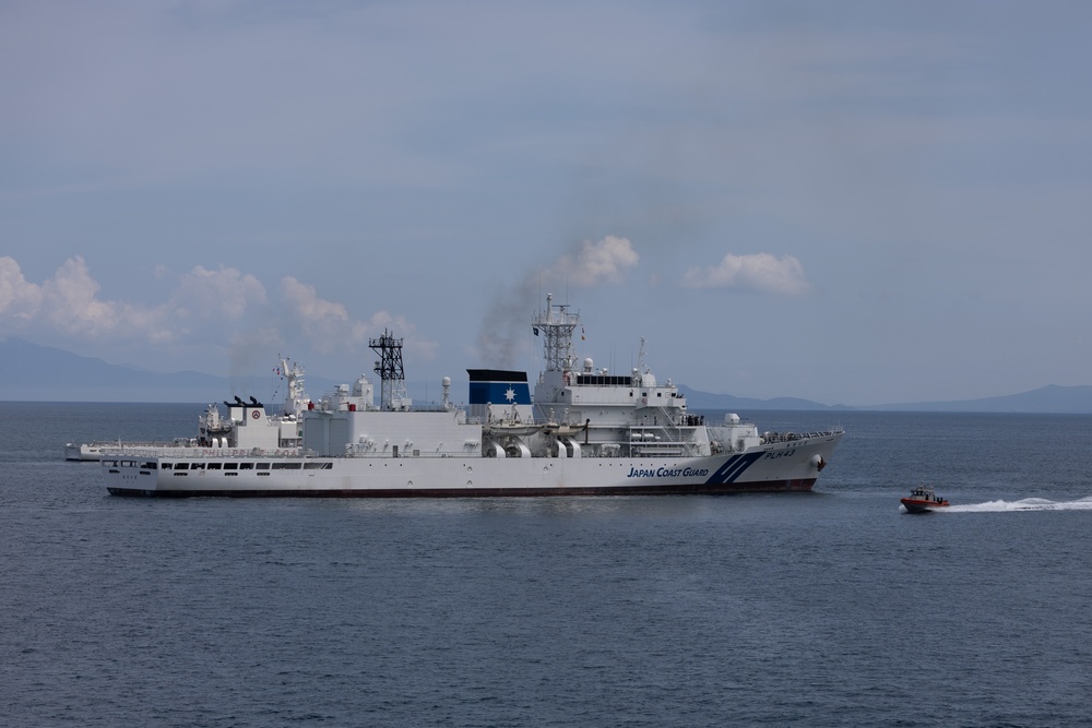 USCG Cutter Stratton (WMSL 752) conducts trilateral engagements with Japan Coast Guard and Philippine Coast Guard in Kagoshima, Japan