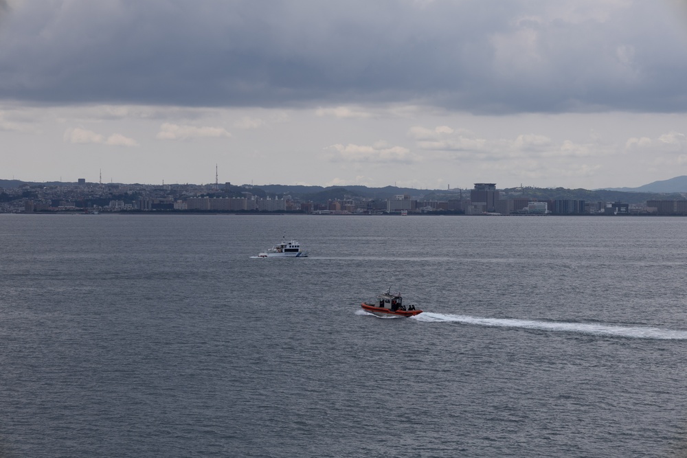 USCG Cutter Stratton (WMSL 752) conducts trilateral engagements with Japan Coast Guard and Philippine Coast Guard in Kagoshima, Japan