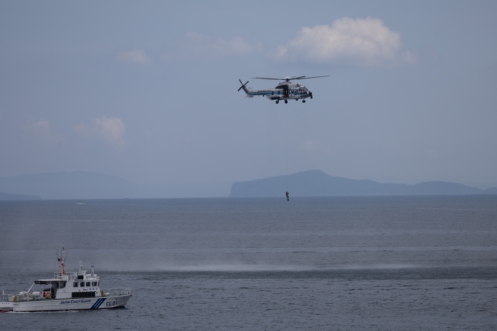 USCG Cutter Stratton (WMSL 752) conducts trilateral engagements with Japan Coast Guard and Philippine Coast Guard in Kagoshima, Japan