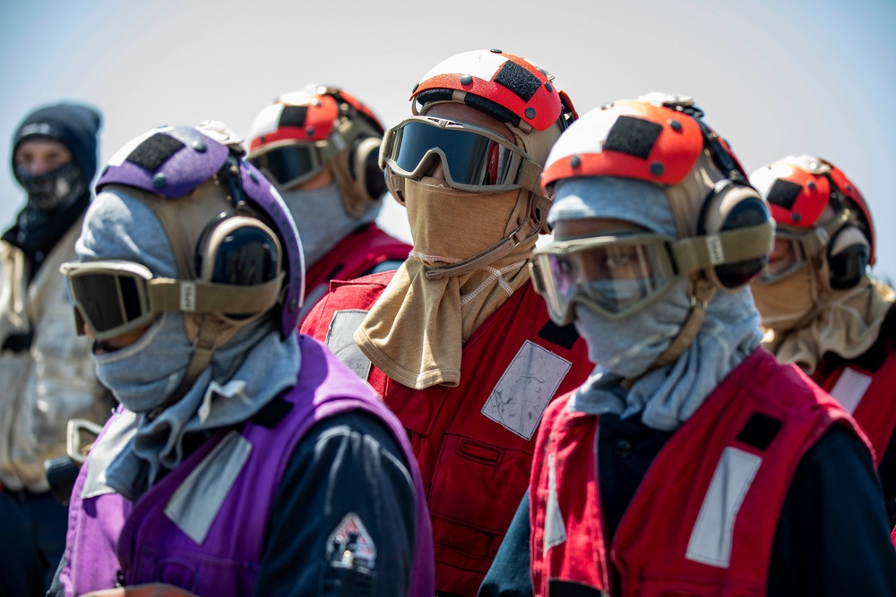 USS Preble Conducts Aviation Training Team Drill
